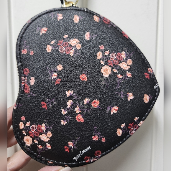 JUICY COUTURE Ditzy Rose Black Pretty Bow Heart Za NWT SALE SALE SALE - Picture 8 of 13